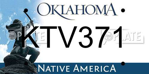 KTV371 Oklahoma License Plate