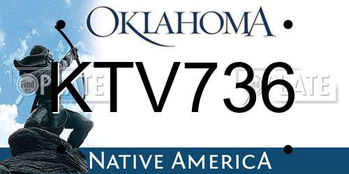 KTV736 Oklahoma License Plate