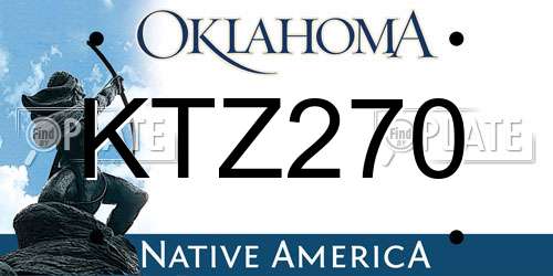 KTZ270 Oklahoma License Plate