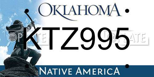 KTZ995 Oklahoma License Plate