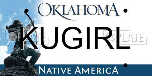 KUGIRL Oklahoma License Plate