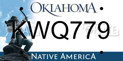 KWQ779 Oklahoma License Plate