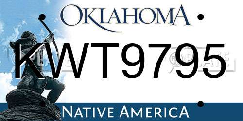 KWT9795 Oklahoma License Plate