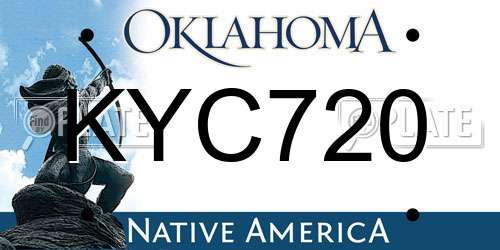 KYC720 Oklahoma License Plate