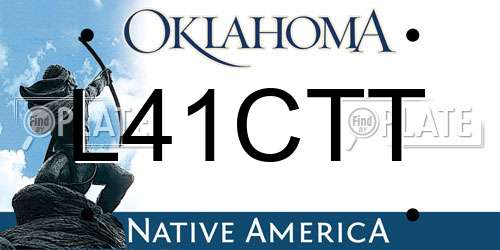 L41CTT Oklahoma License Plate