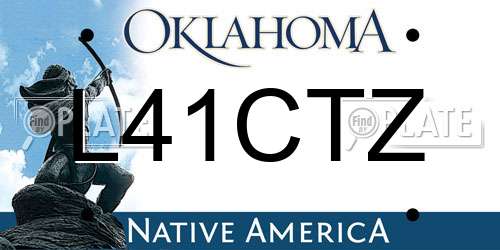 L41CTZ Oklahoma License Plate