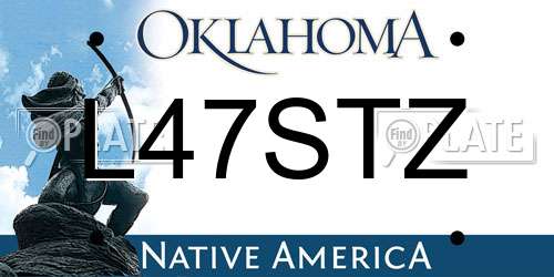 L47STZ Oklahoma License Plate