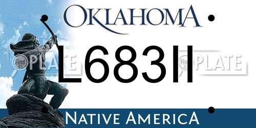 L683II Oklahoma License Plate