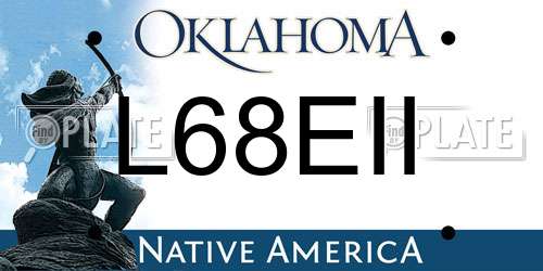L68EII Oklahoma License Plate