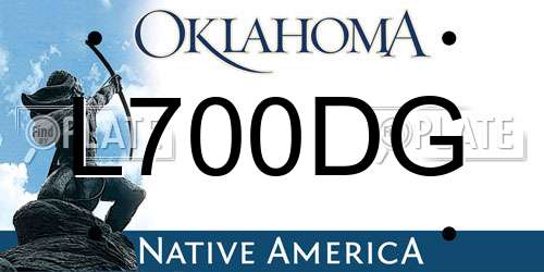 L700DG Oklahoma License Plate
