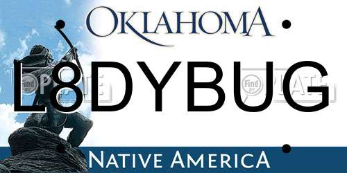 L8DYBUG Oklahoma License Plate
