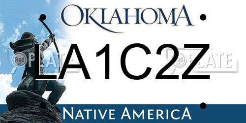 LA1C2Z Oklahoma License Plate