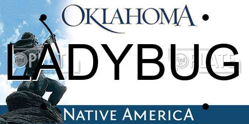 LADYBUG Oklahoma License Plate