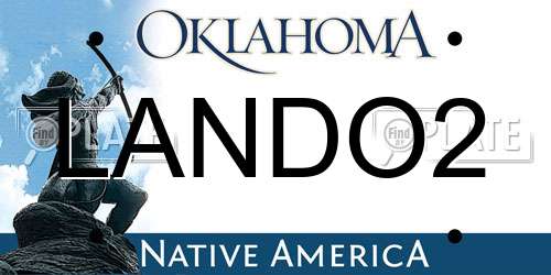 LANDO2 Oklahoma License Plate