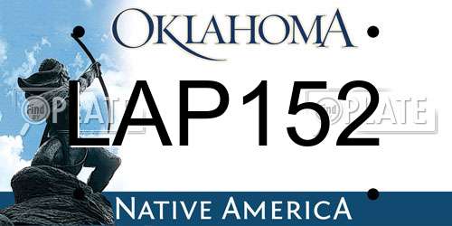 LAP152 Oklahoma License Plate