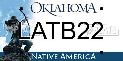 LATB22 Oklahoma License Plate