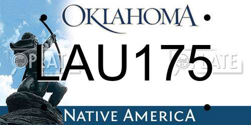 LAU175 Oklahoma License Plate