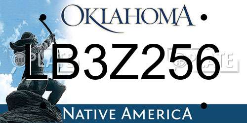 LB3Z256 Oklahoma License Plate