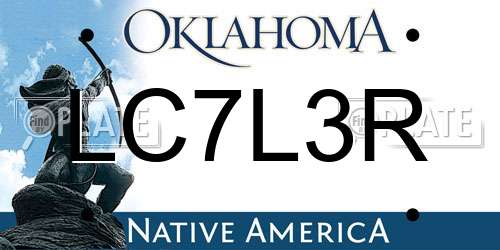 LC7L3R Oklahoma License Plate