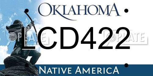 LCD422 Oklahoma License Plate