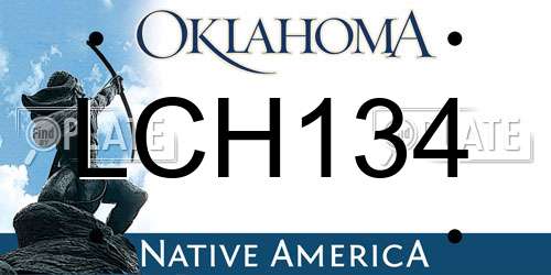 LCH134 Oklahoma License Plate