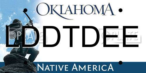 LDDTDEE Oklahoma License Plate