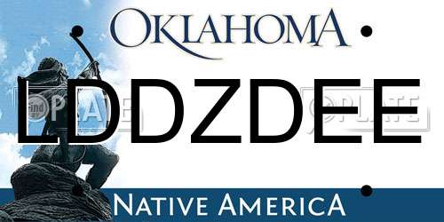 LDDZDEE Oklahoma License Plate