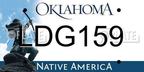 LDG159 Oklahoma License Plate