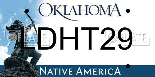LDHT29 Oklahoma License Plate