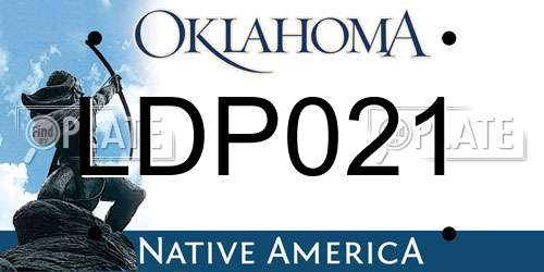 LDP021 Oklahoma License Plate