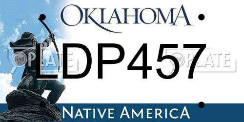 LDP457 Oklahoma License Plate