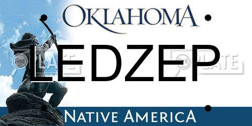 LEDZEP Oklahoma License Plate