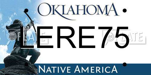 LERE75 Oklahoma License Plate