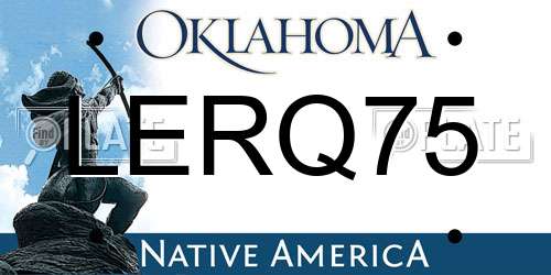 LERQ75 Oklahoma License Plate