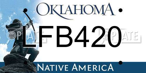 LFB420 Oklahoma License Plate
