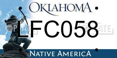 LFC058 Oklahoma License Plate
