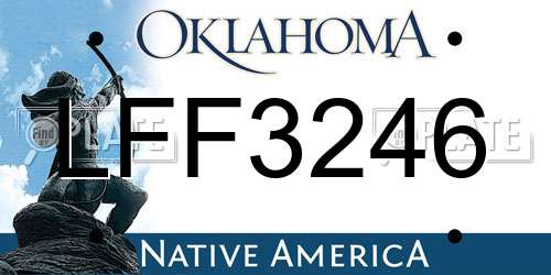 LFF3246 Oklahoma License Plate