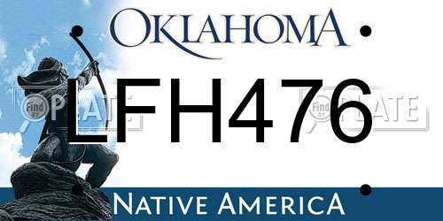 LFH476 Oklahoma License Plate