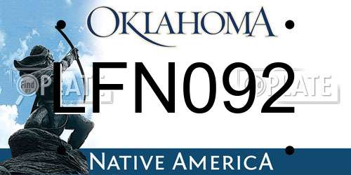 LFN092 Oklahoma License Plate