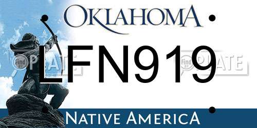 LFN919 Oklahoma License Plate