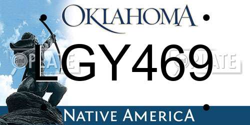 LGY469 Oklahoma License Plate