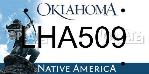 LHA509 Oklahoma License Plate