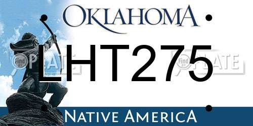 LHT275 Oklahoma License Plate