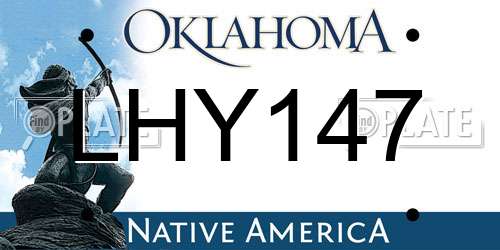 LHY147 Oklahoma License Plate
