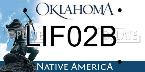 LIF02B Oklahoma License Plate