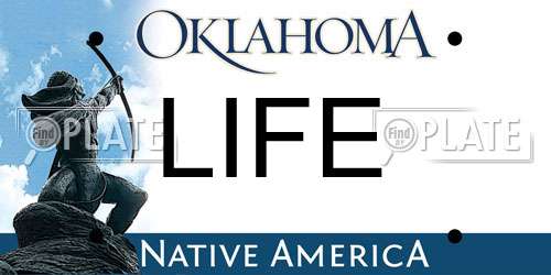 LIFE Oklahoma License Plate