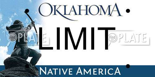 LIMIT Oklahoma License Plate