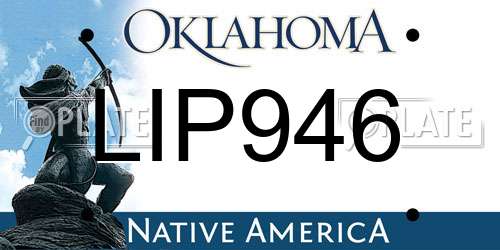 LIP946 Oklahoma License Plate