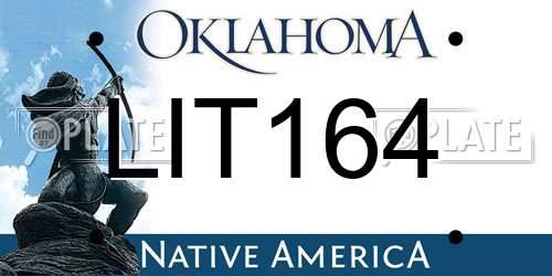 LIT164 Oklahoma License Plate
