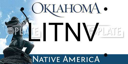 LITNV Oklahoma License Plate